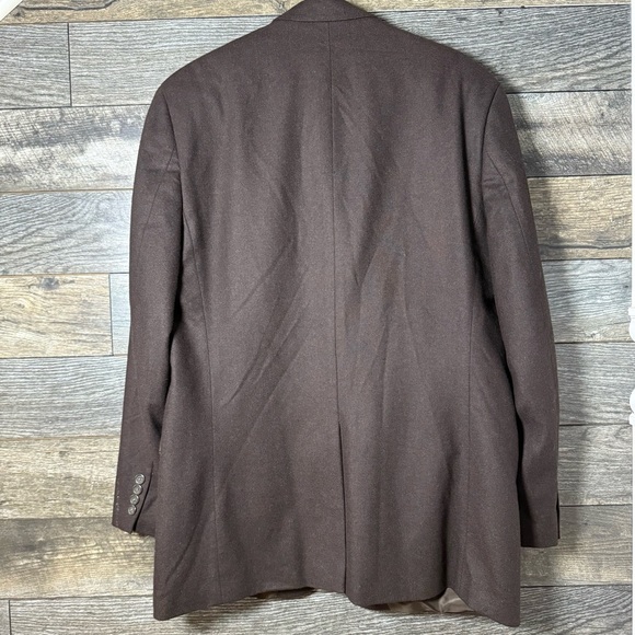 Lauren Ralph Lauren Men's Size 44L Long Wool Cashmere Sport Coat Blazer Brown - Picture 7 of 16
